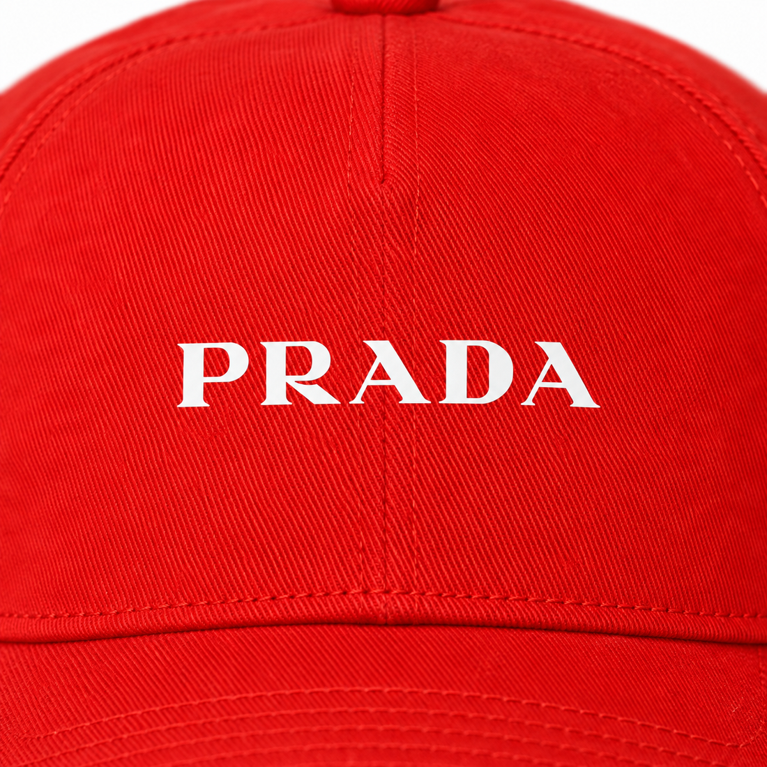 Prada dad baseball cap red detail