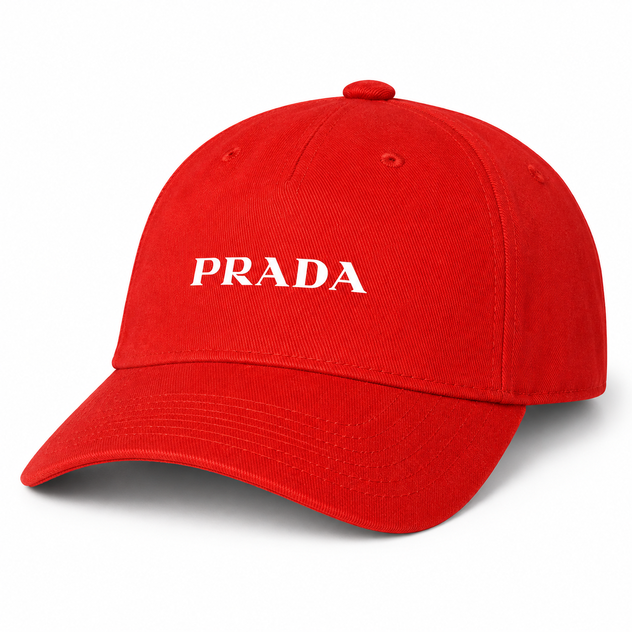 Prada dad baseball cap red angle