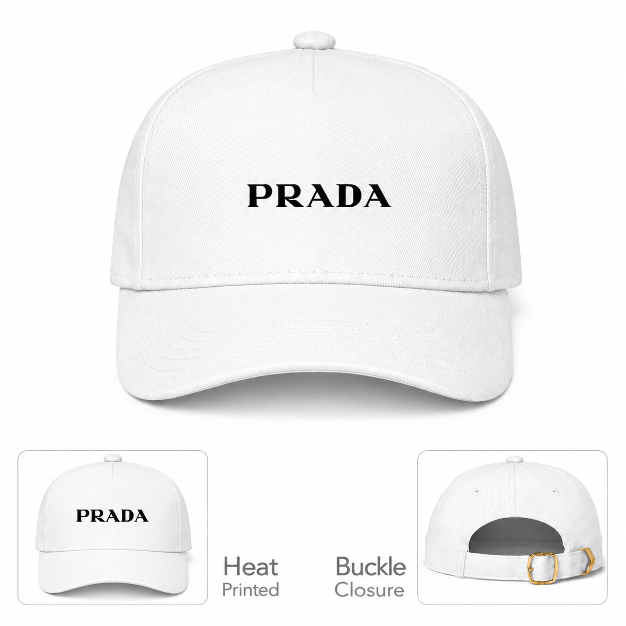 Prada dad baseball cap white main