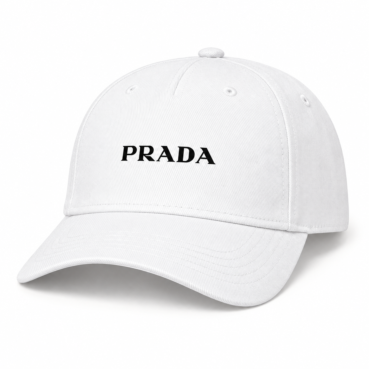 Prada dad baseball cap white angle