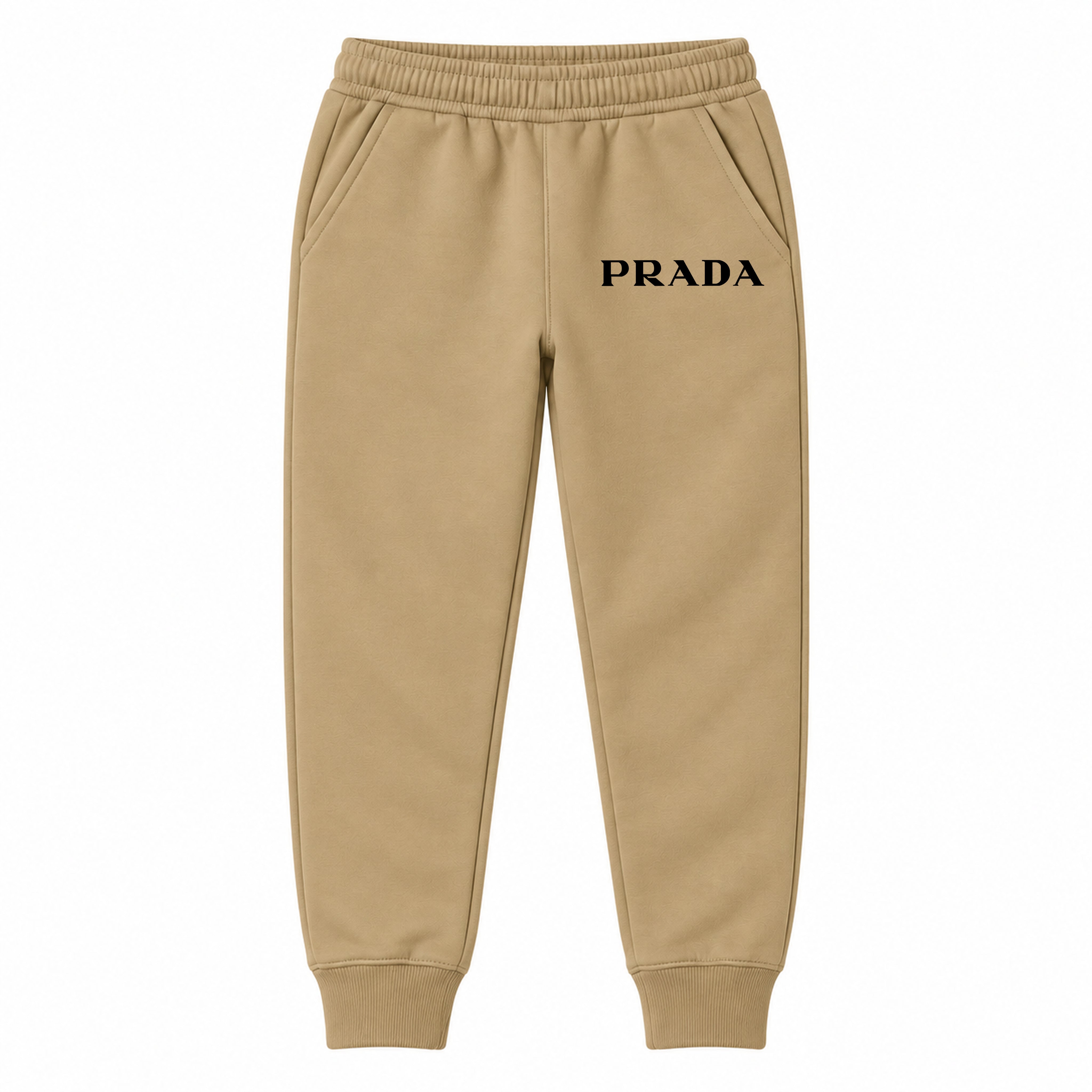Prada youth jogger sweatpants, Khaki, Youth Large ages 10–12