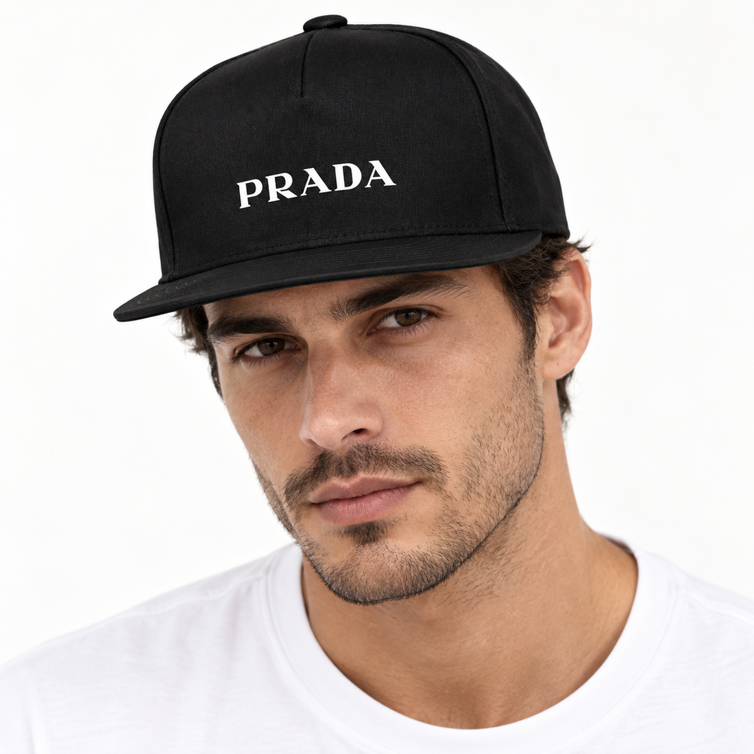 Prada Snapback Hat | Color: Black | Image 2