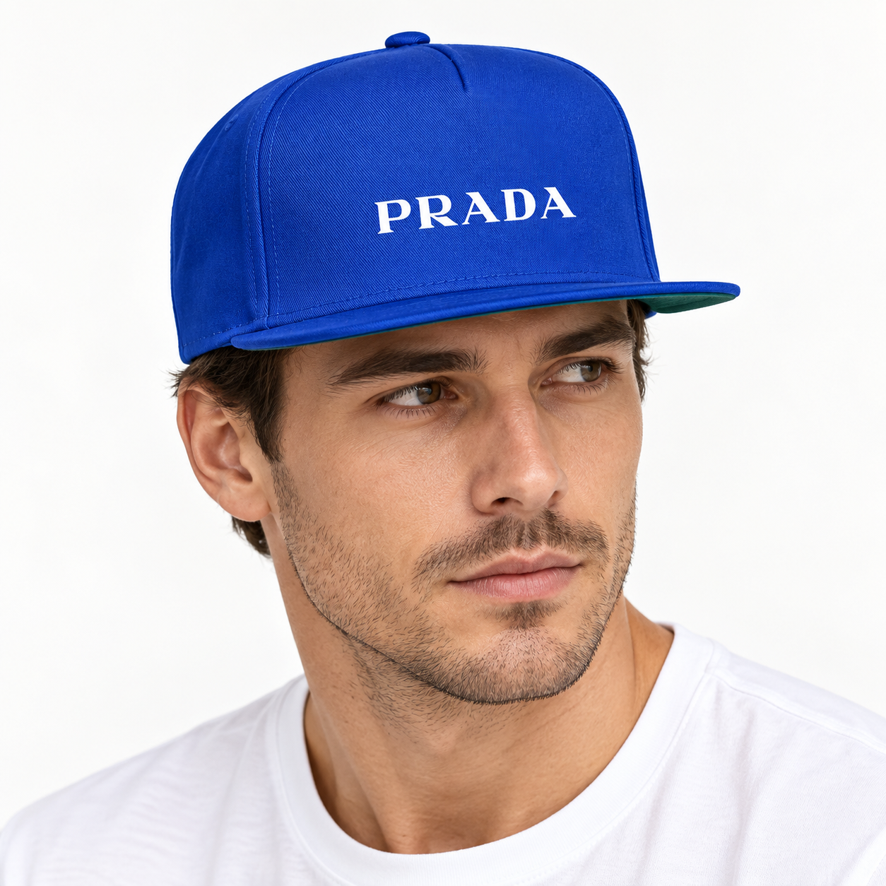 Prada Snapback Hat | Color: Blue | Image 2