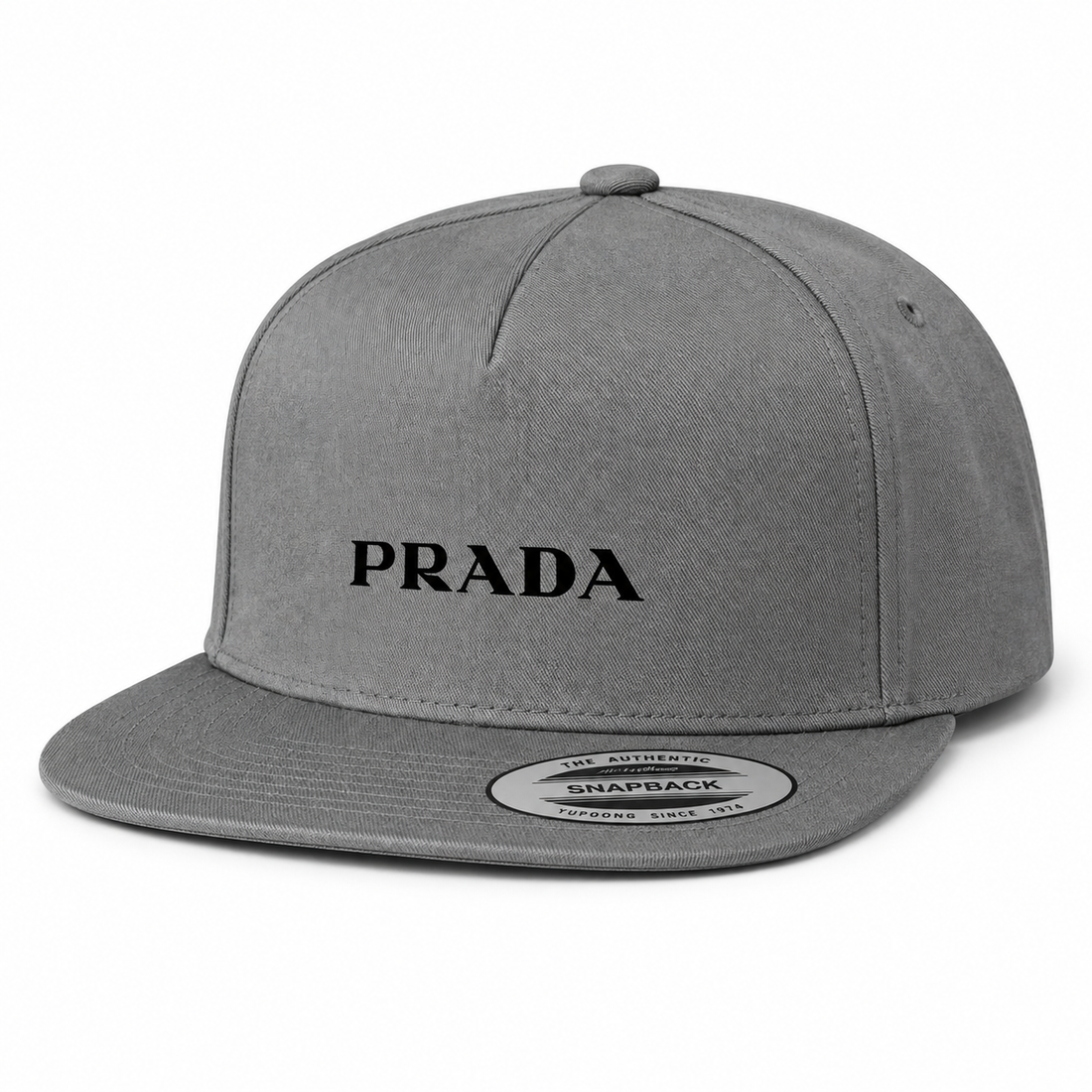 Prada Snapback Hat | Color: Grey | Image 3