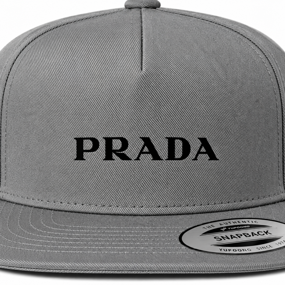 Prada Snapback Hat | Color: Grey | Image 4