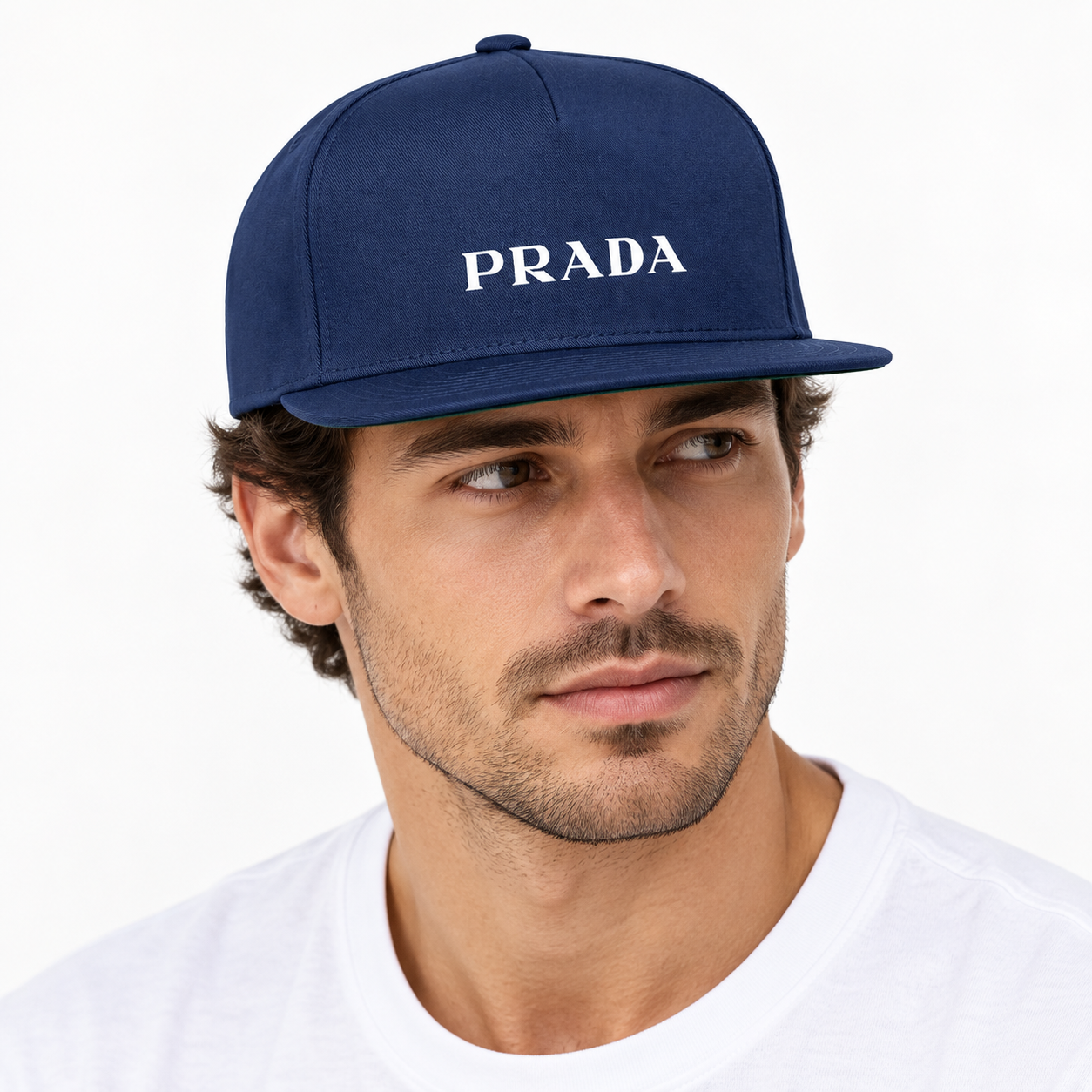 Prada Snapback Hat | Color: Navy | Image 2