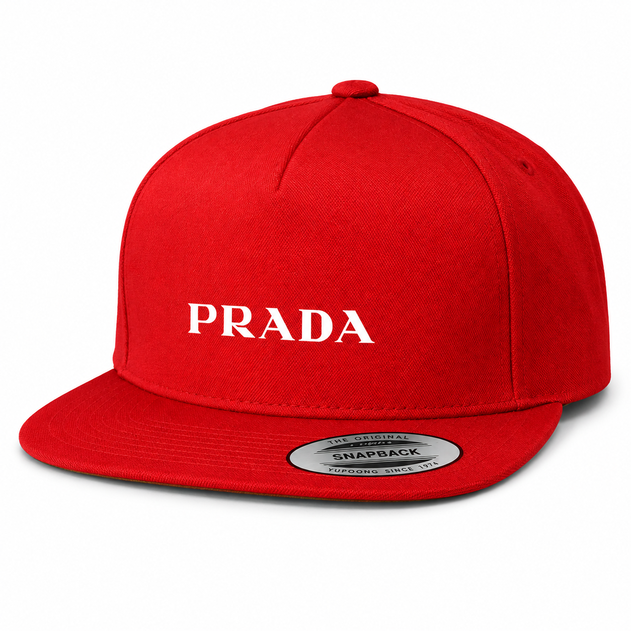 Prada Snapback Hat | Color: Red | Image 3
