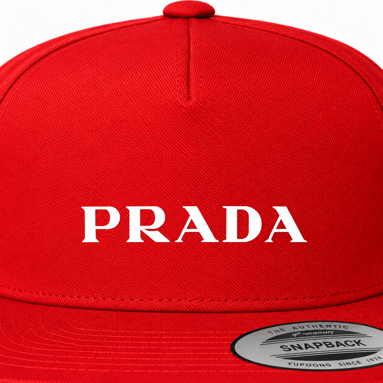 Prada Snapback Hat | Color: Red | Image 4