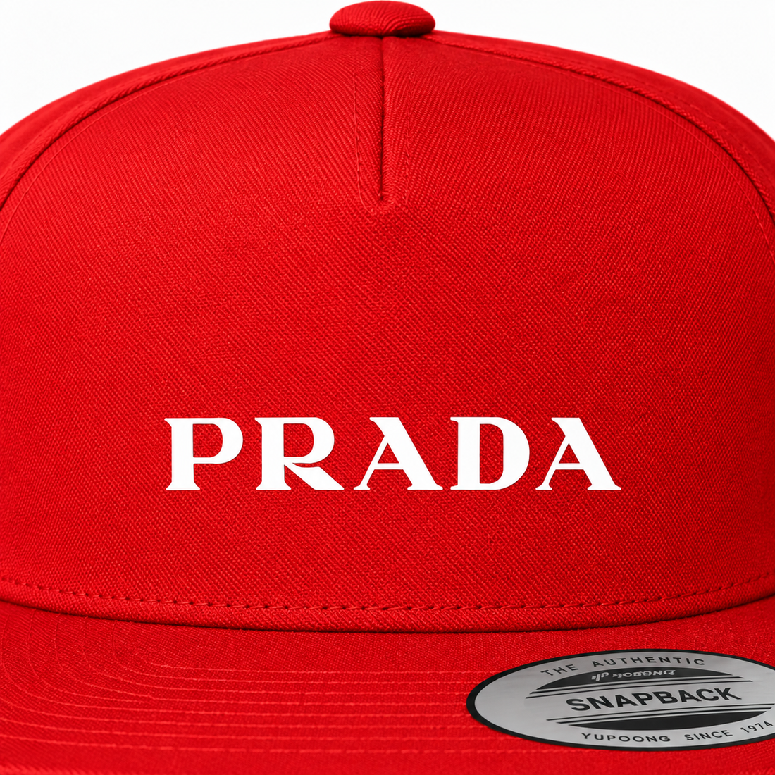 Prada Snapback Hat | Color: Red | Image 4