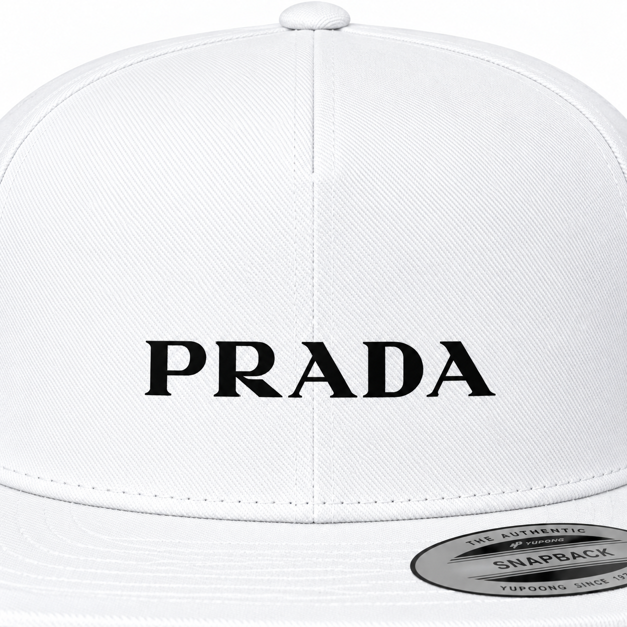 Prada Snapback Hat | Color: White | Image 4