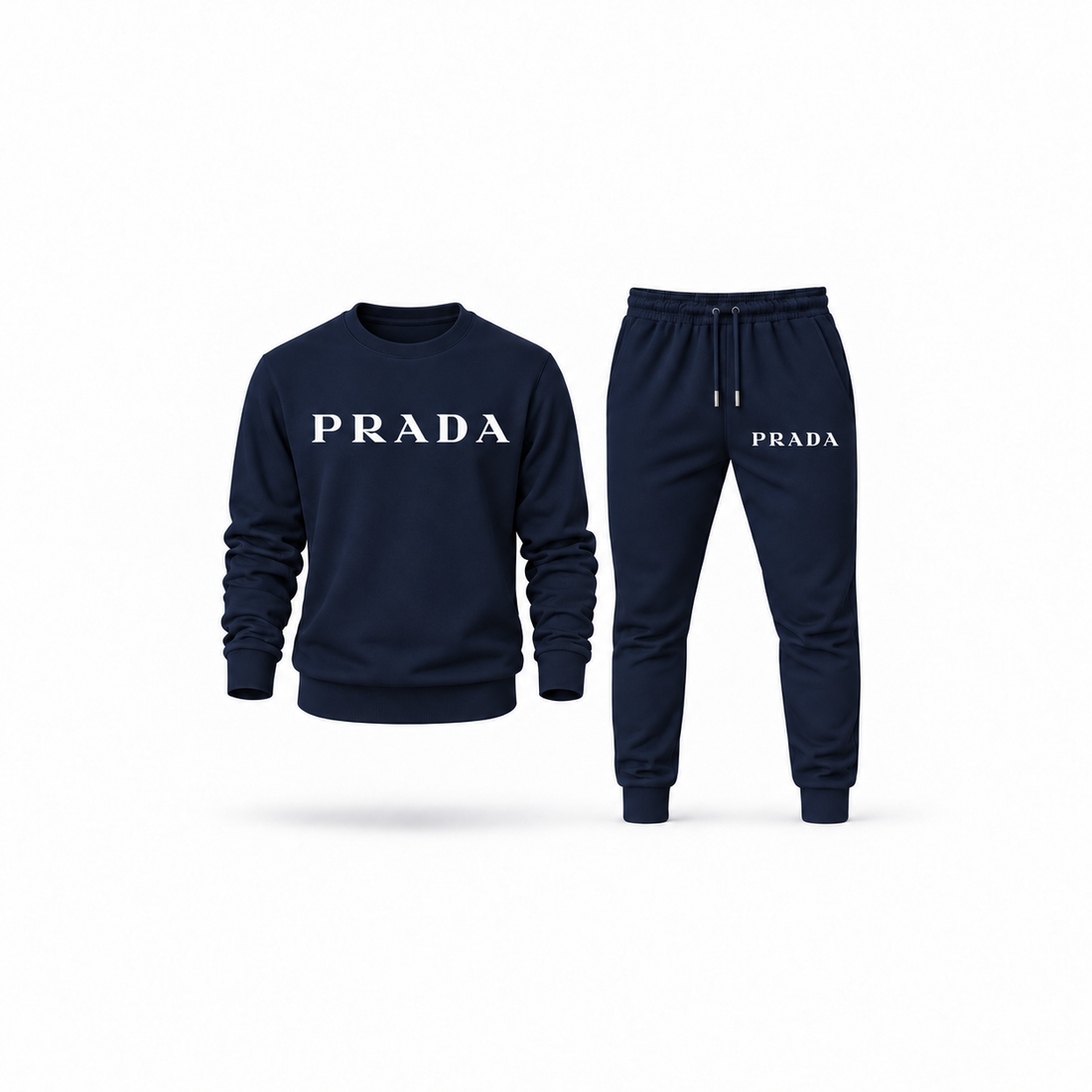 Men's Prada Sweatshirt Joggers Set | Color: Navy | Main
