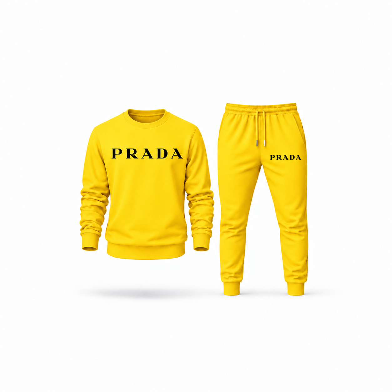 Men's Prada Sweatshirt Joggers Set | Color: Yellow | Main