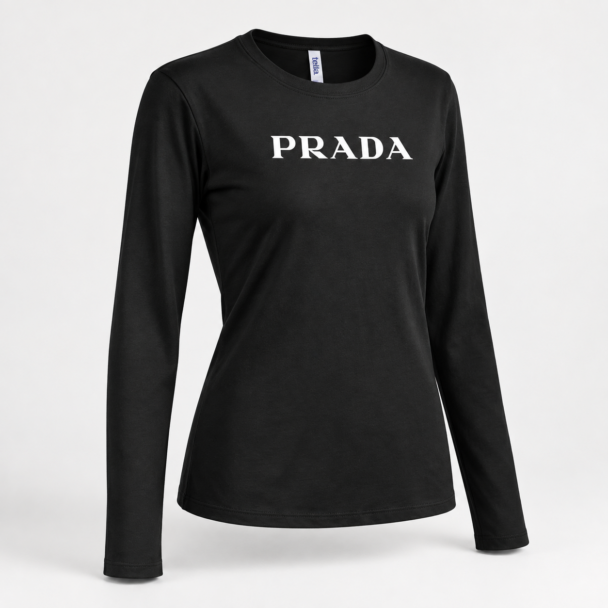 Women's Prada Long Sleeve T-Shirt – Black hero