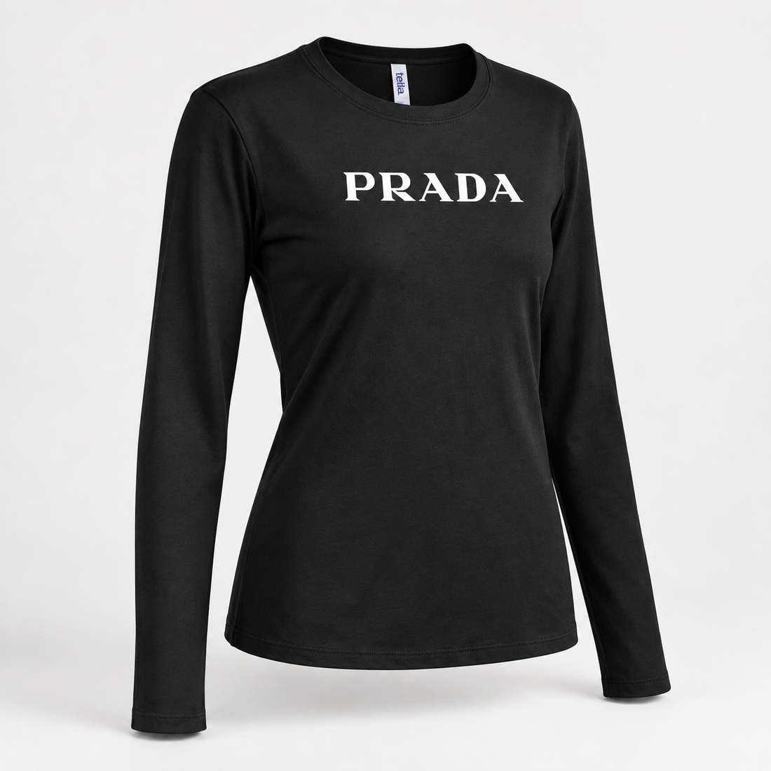 Women's Prada Long Sleeve T-Shirt – Black hero