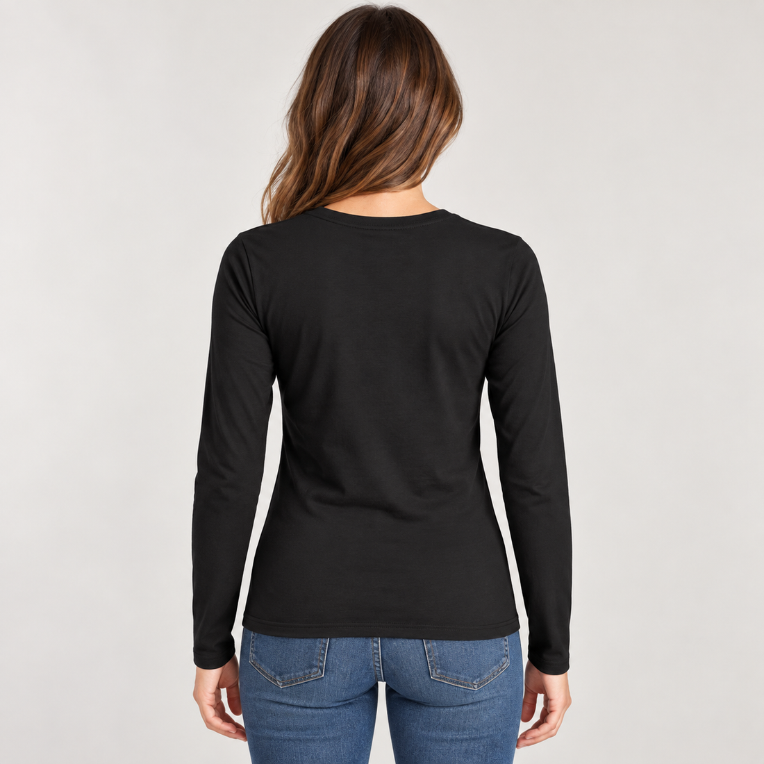 Women's Prada Long Sleeve T-Shirt – Black back view