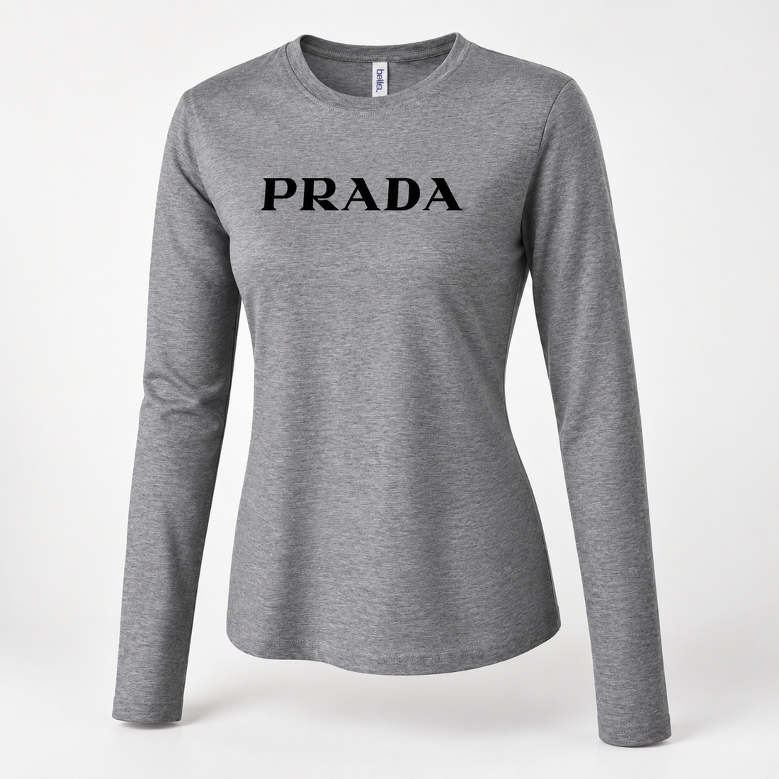 Women's Prada Long Sleeve T-Shirt – Grey hero