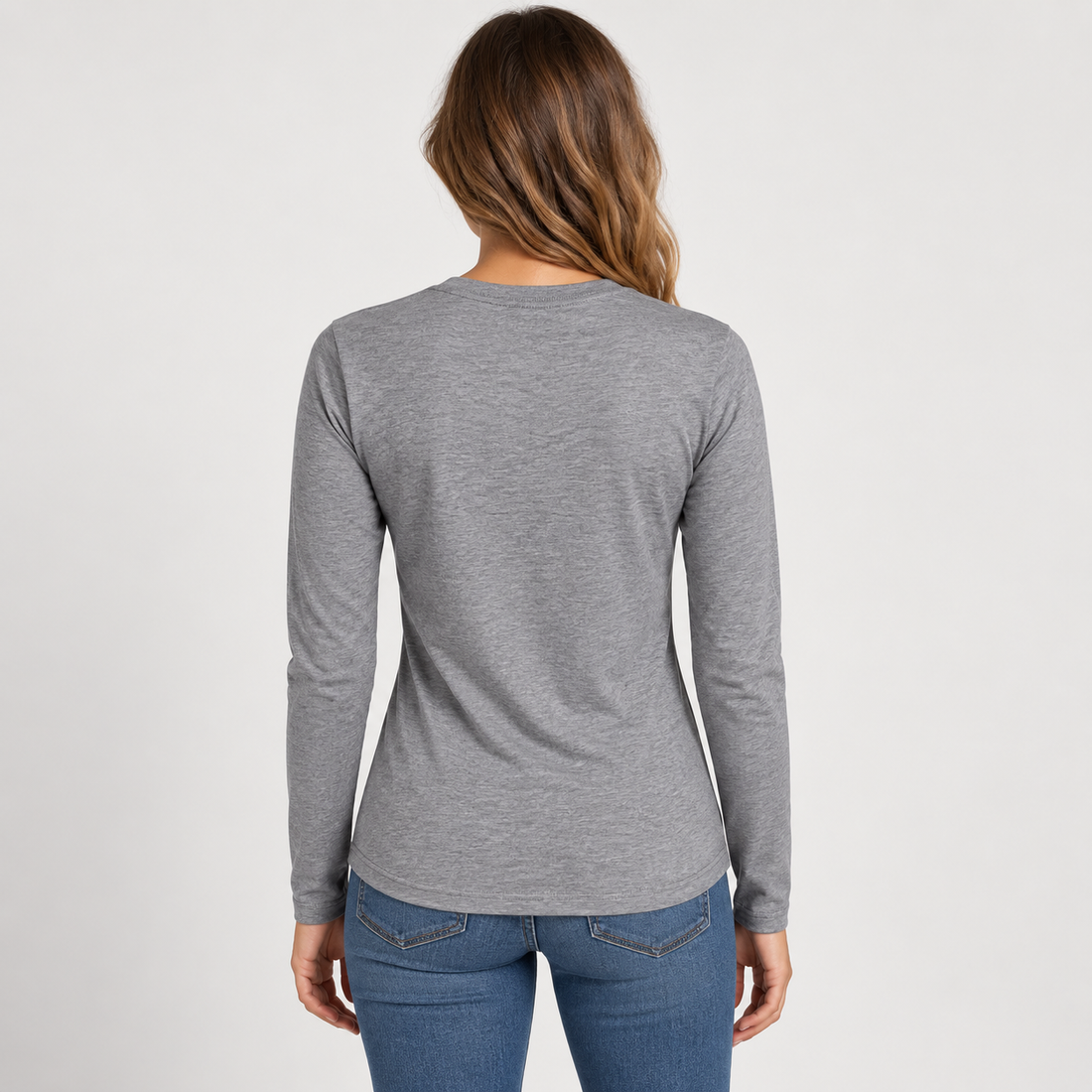 Women's Prada Long Sleeve T-Shirt – Grey back view