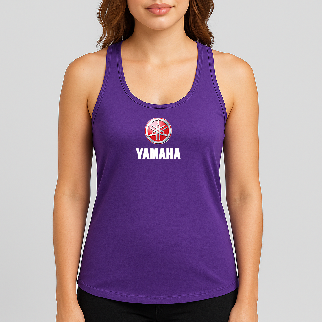 Women's yamaha logo Racerback Tank Top