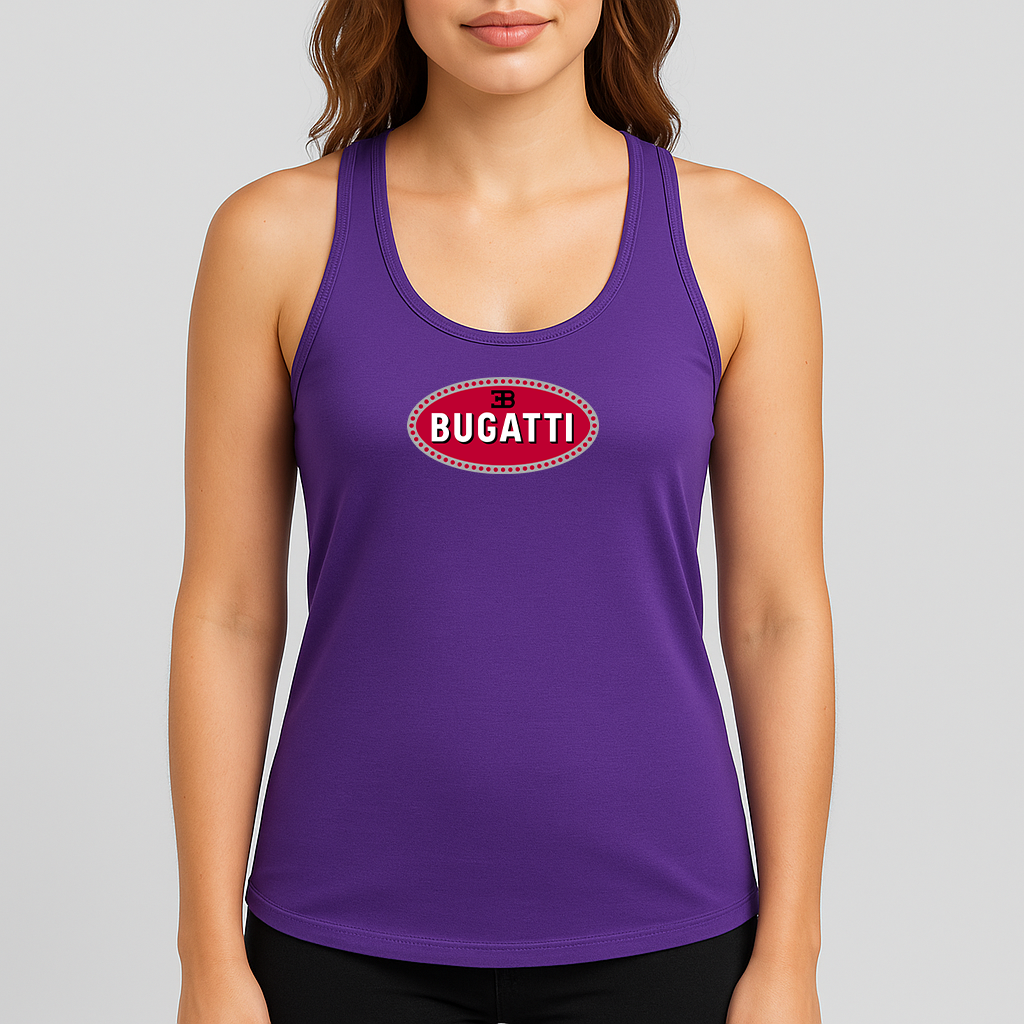 Women's Bugatti Car Racerback Tank Top