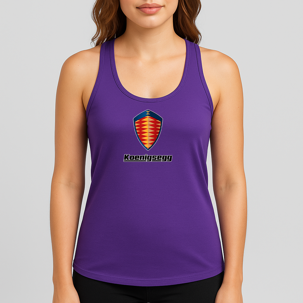Women's Koenigsegg Car Racerback Tank Top