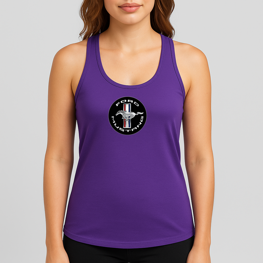 Women's Ford Mustang Motorsport Supercars Racerback Tank Top