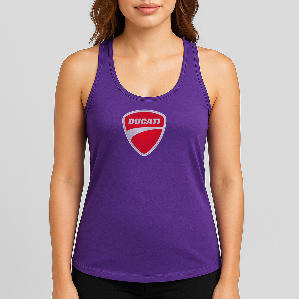 Women's Ducati Motorcycle Racerback Tank Top