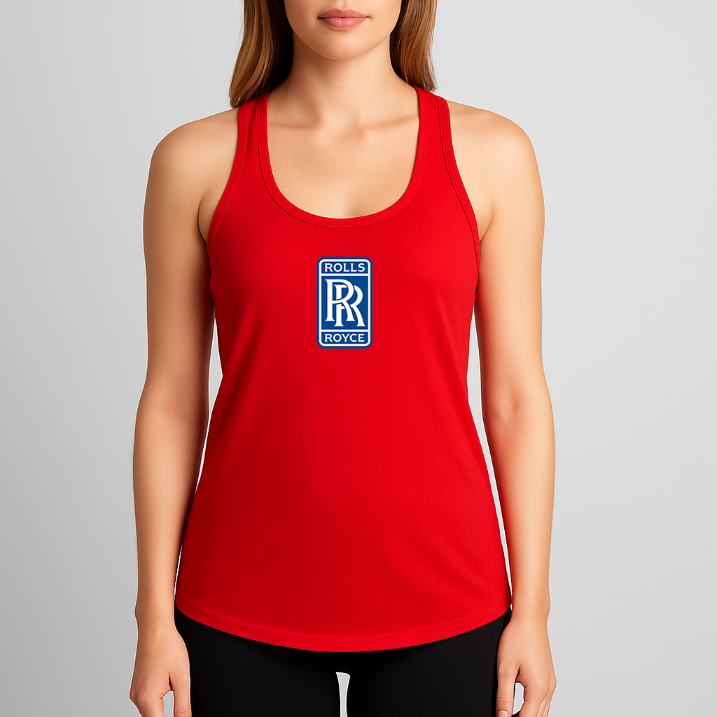 Women's Rolls Royce Car Racerback Tank Top