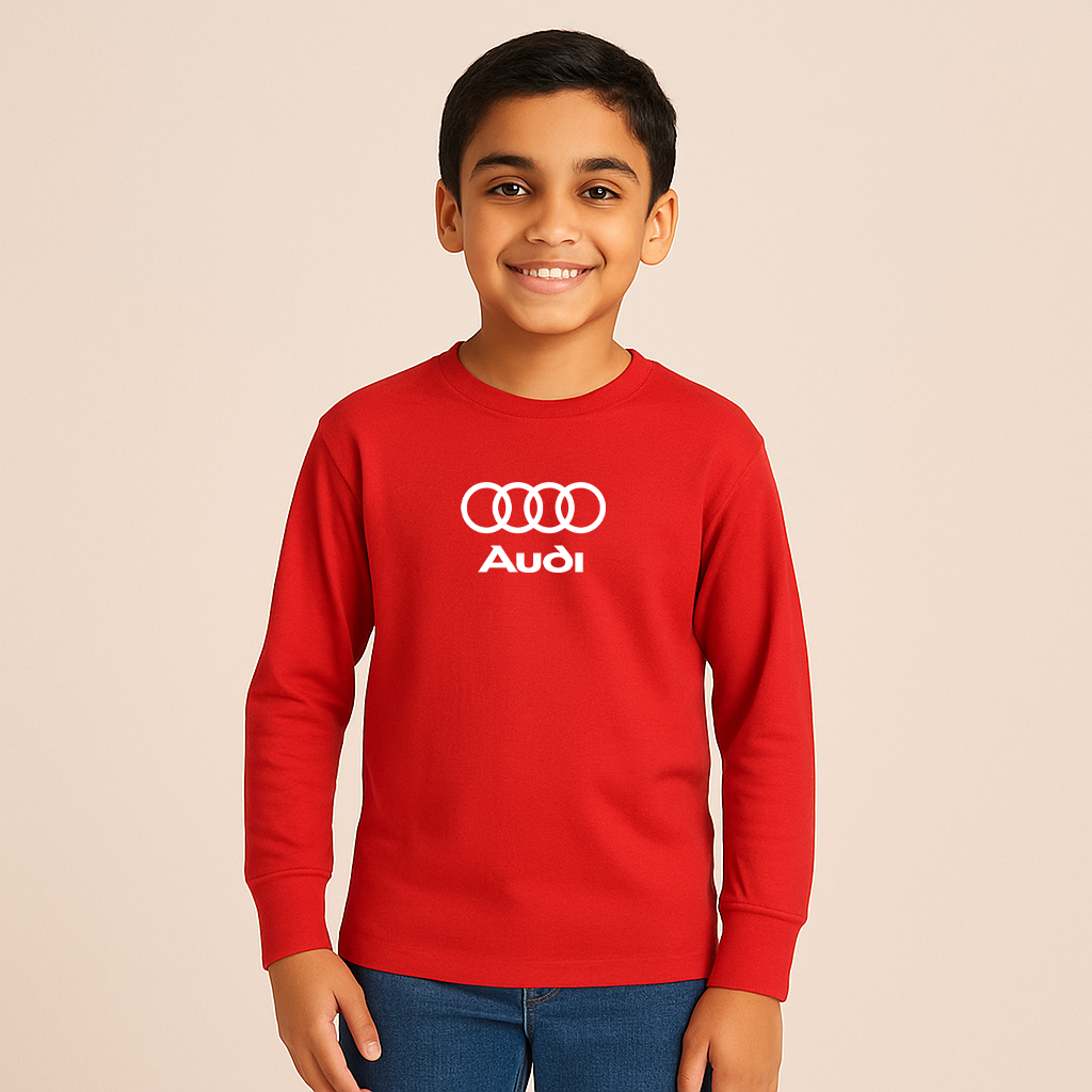 Youth Kids Audi Car Long Sleeve T-Shirt