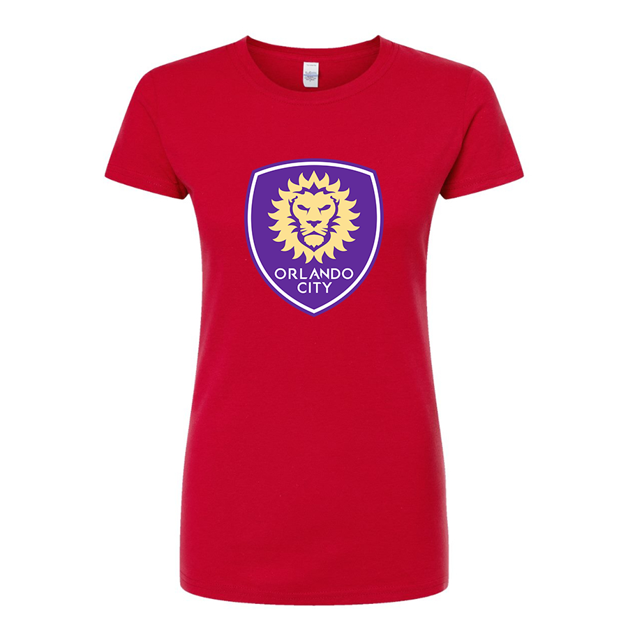 Women’s Orlando City Soccer  Yogurt  Round Neck T-Shirt