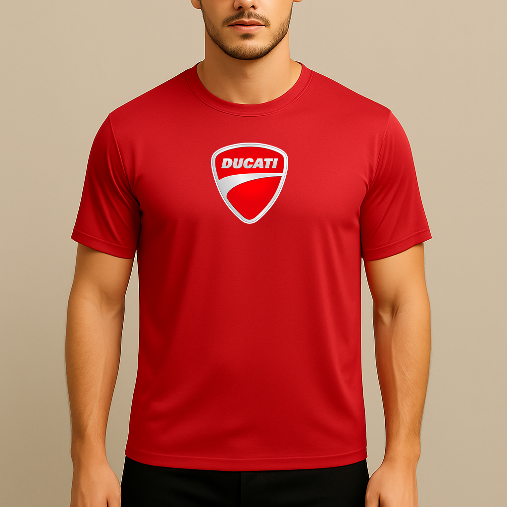 Men’s Ducati Motorcycle Car Polyester T-Shirt