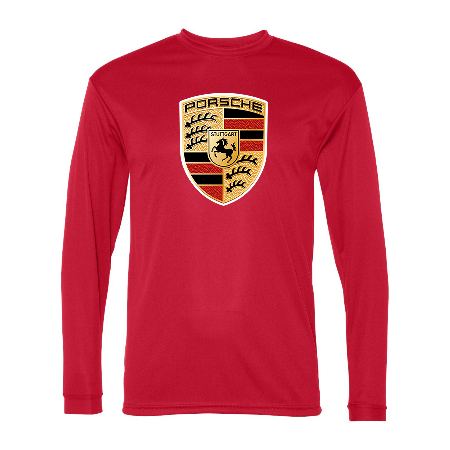 Men's Porsche Car -  Polyester Long Sleeve T-Shirt