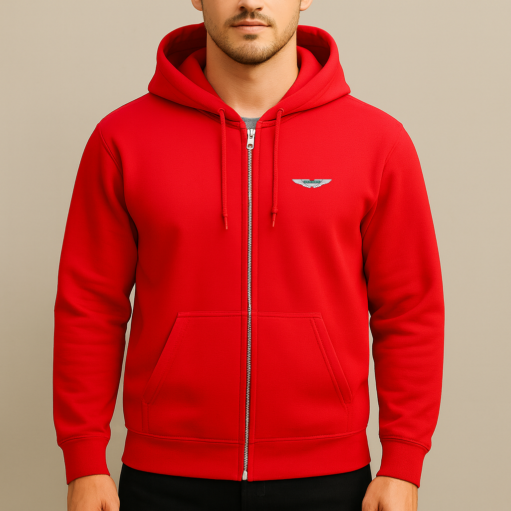 Men's Aston Martin Motorsports Car Zipper Hoodie