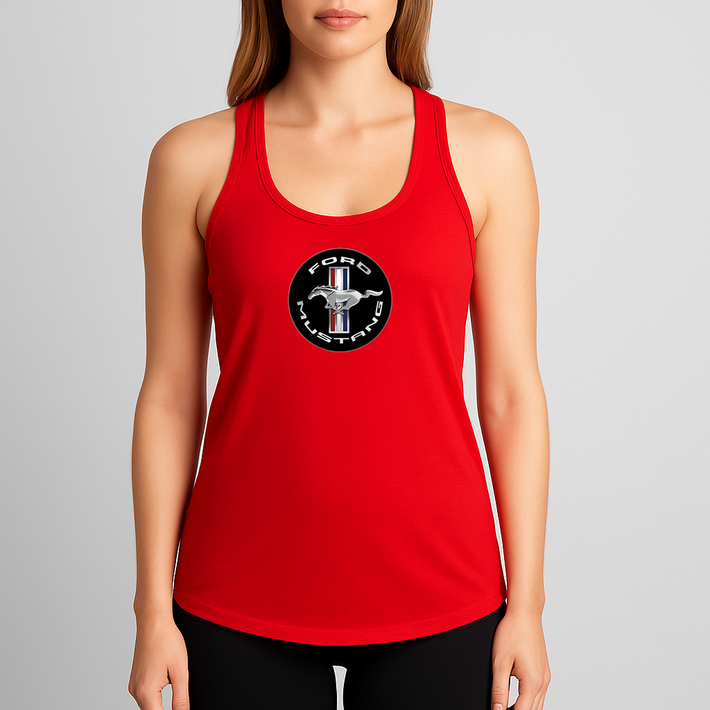 Women's Ford Mustang Motorsport Supercars Racerback Tank Top