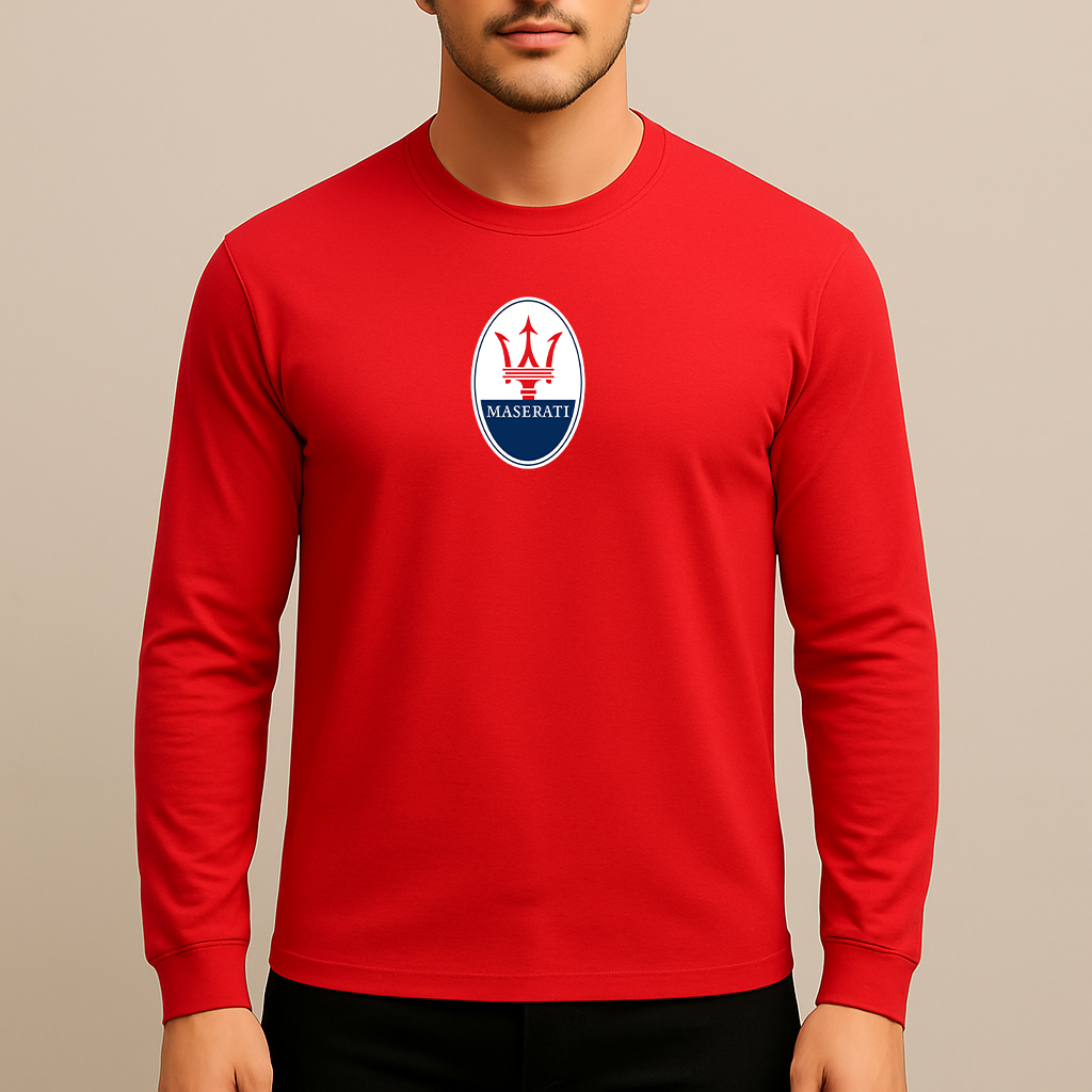 Men’s Maserati Car Long Sleeve T-Shirt