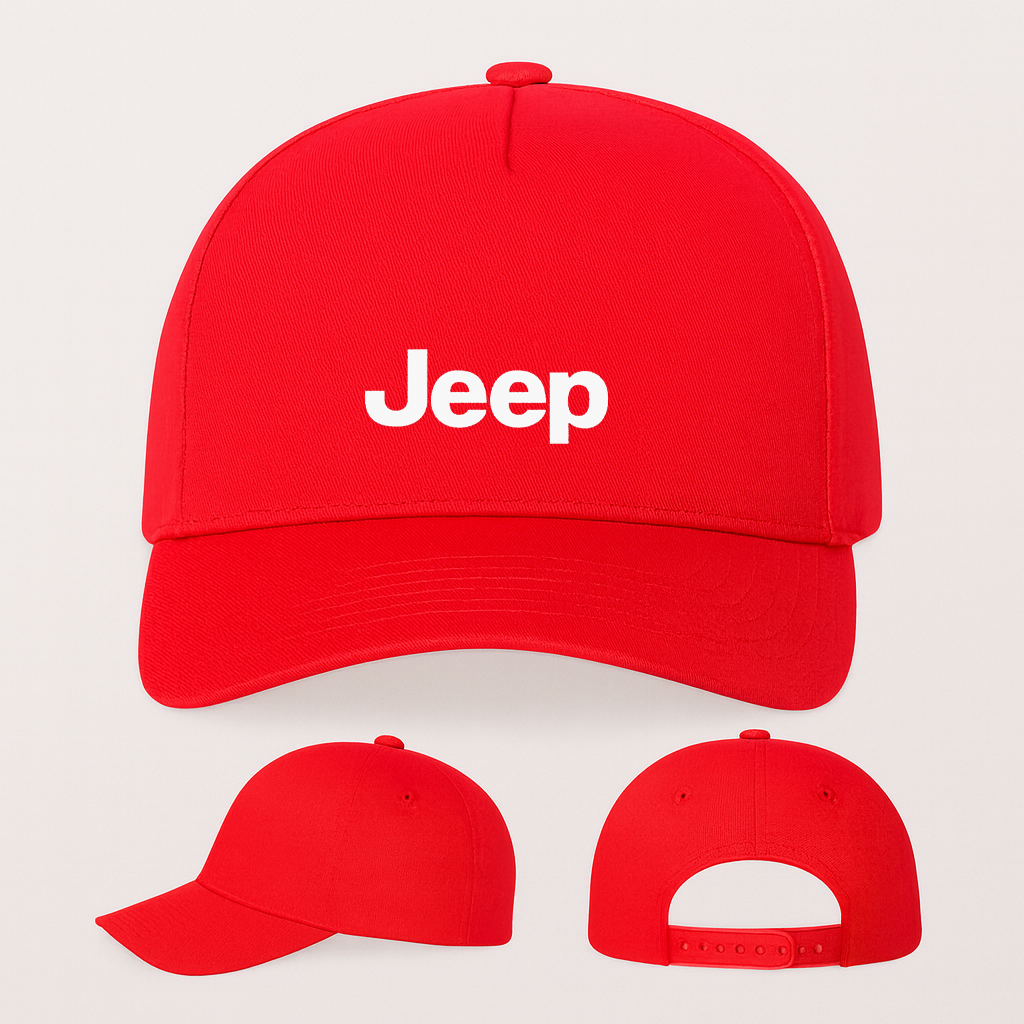 Jeep Car Five Panel Twill Snapback Cap