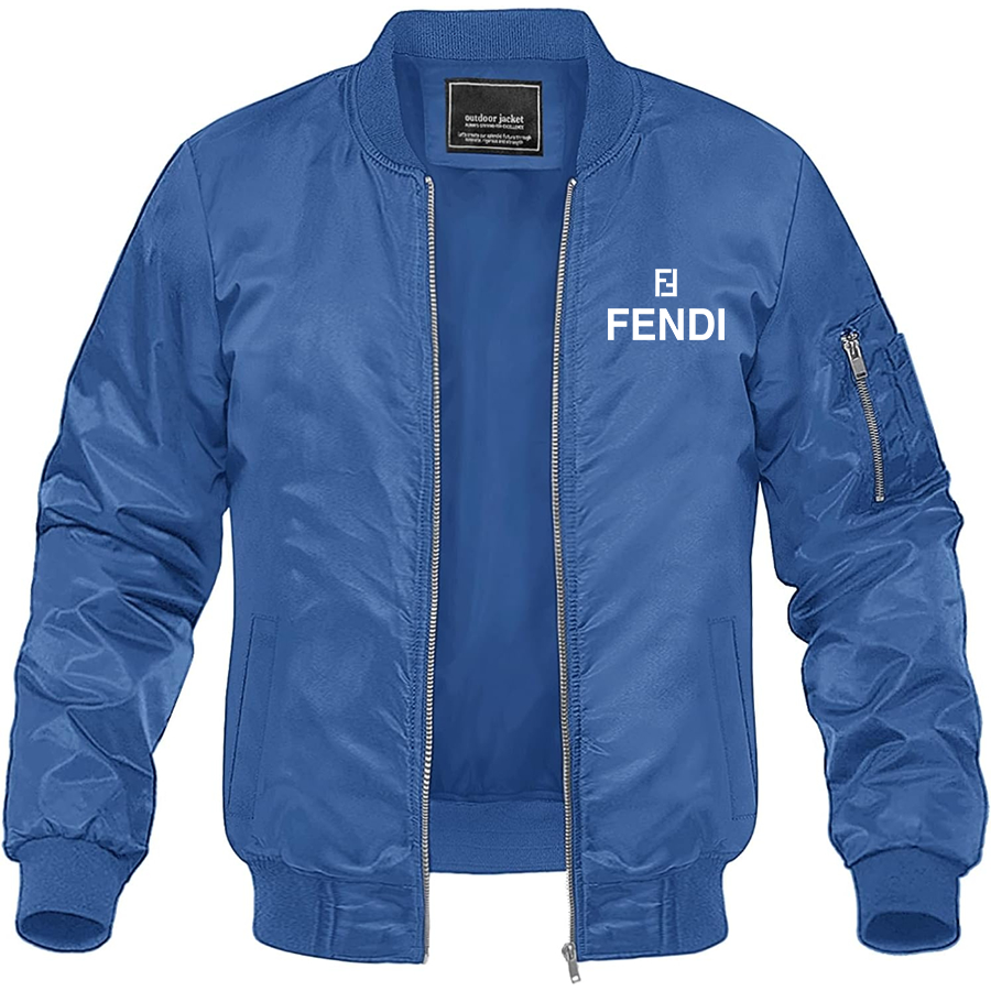 Men's Fendi Lightweight Bomber Jacket Windbreaker Softshell Varsity Jacket Coat