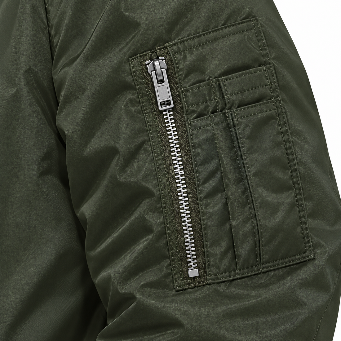 Men's Saint Laurent Lightweight Bomber Jacket | Color: Army Green | Image 5