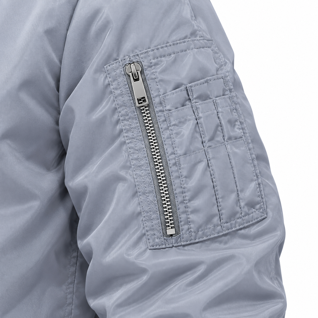 Men's Saint Laurent Lightweight Bomber Jacket | Color: Grey | Image 5