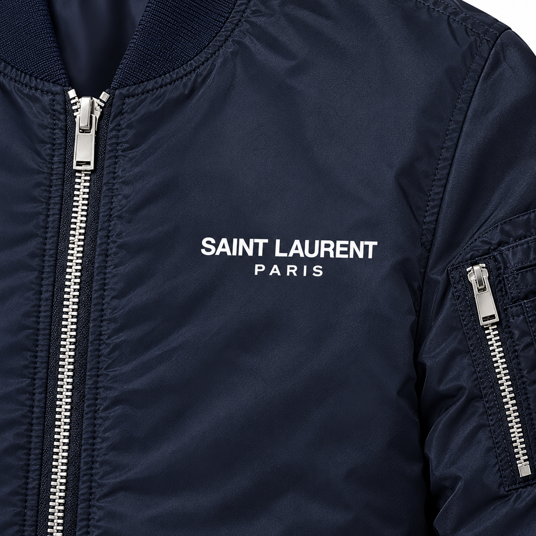 Men's Saint Laurent Lightweight Bomber Jacket | Color: Navy | Image 2