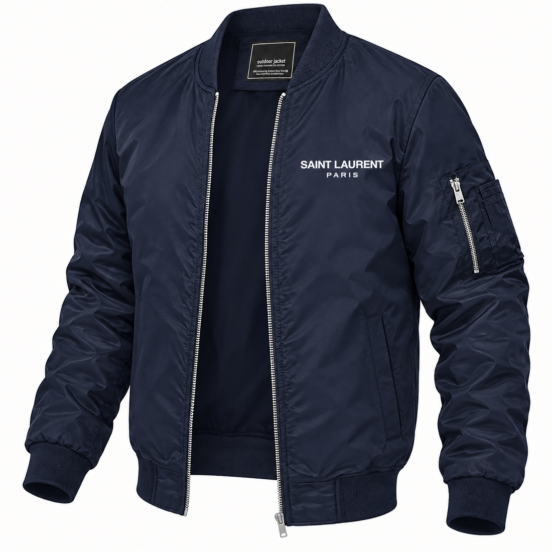 Men's Saint Laurent Lightweight Bomber Jacket | Color: Navy | Image 4