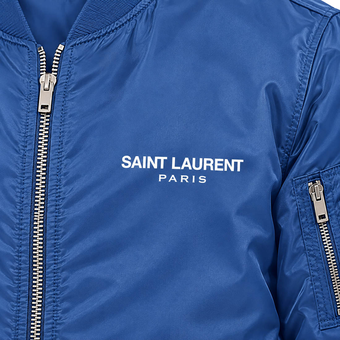 Men's Saint Laurent Lightweight Bomber Jacket | Color: Royal Blue | Image 2