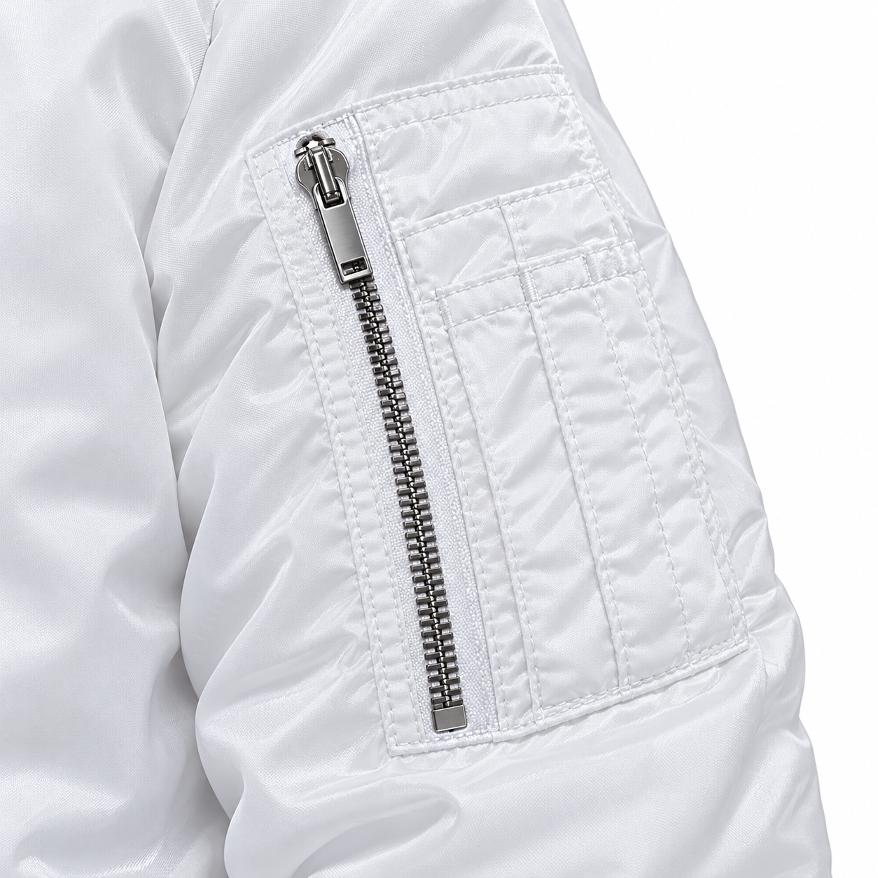 Men's Saint Laurent Lightweight Bomber Jacket | Color: White | Image 5