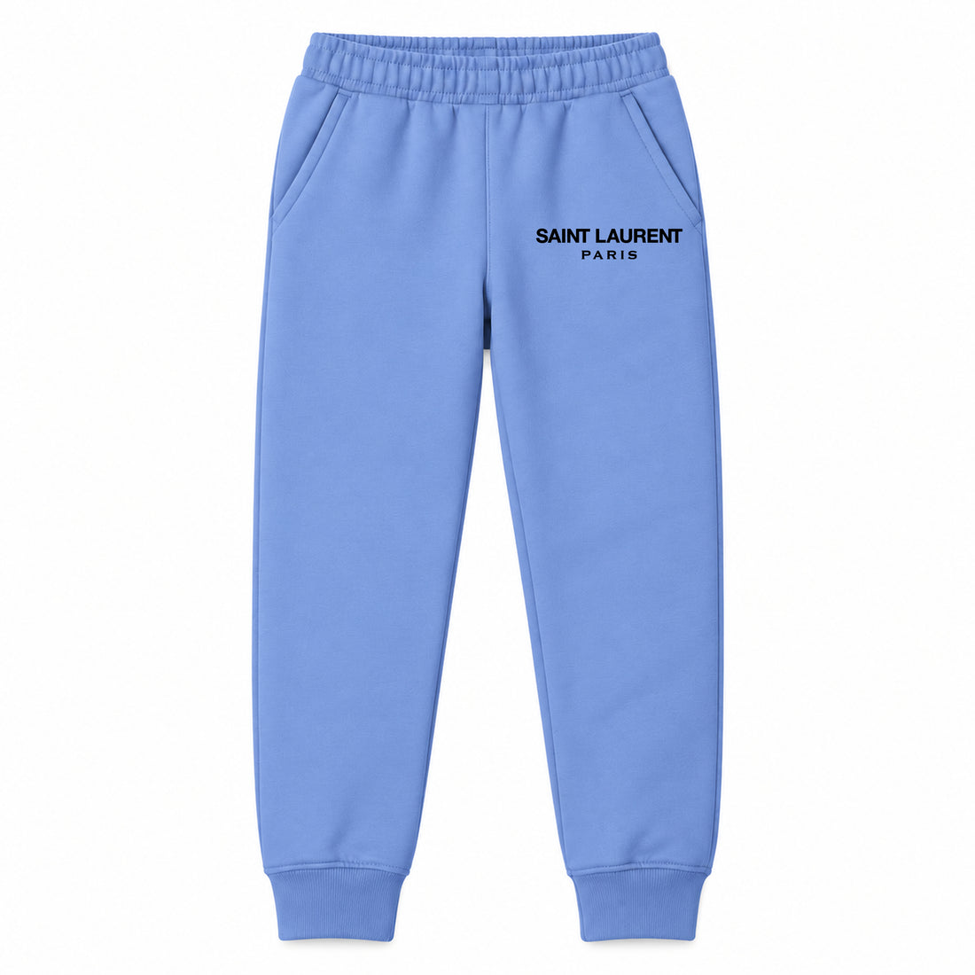 Saint Laurent youth jogger sweatpants, Carolina Blue, Youth Large ages 10–12