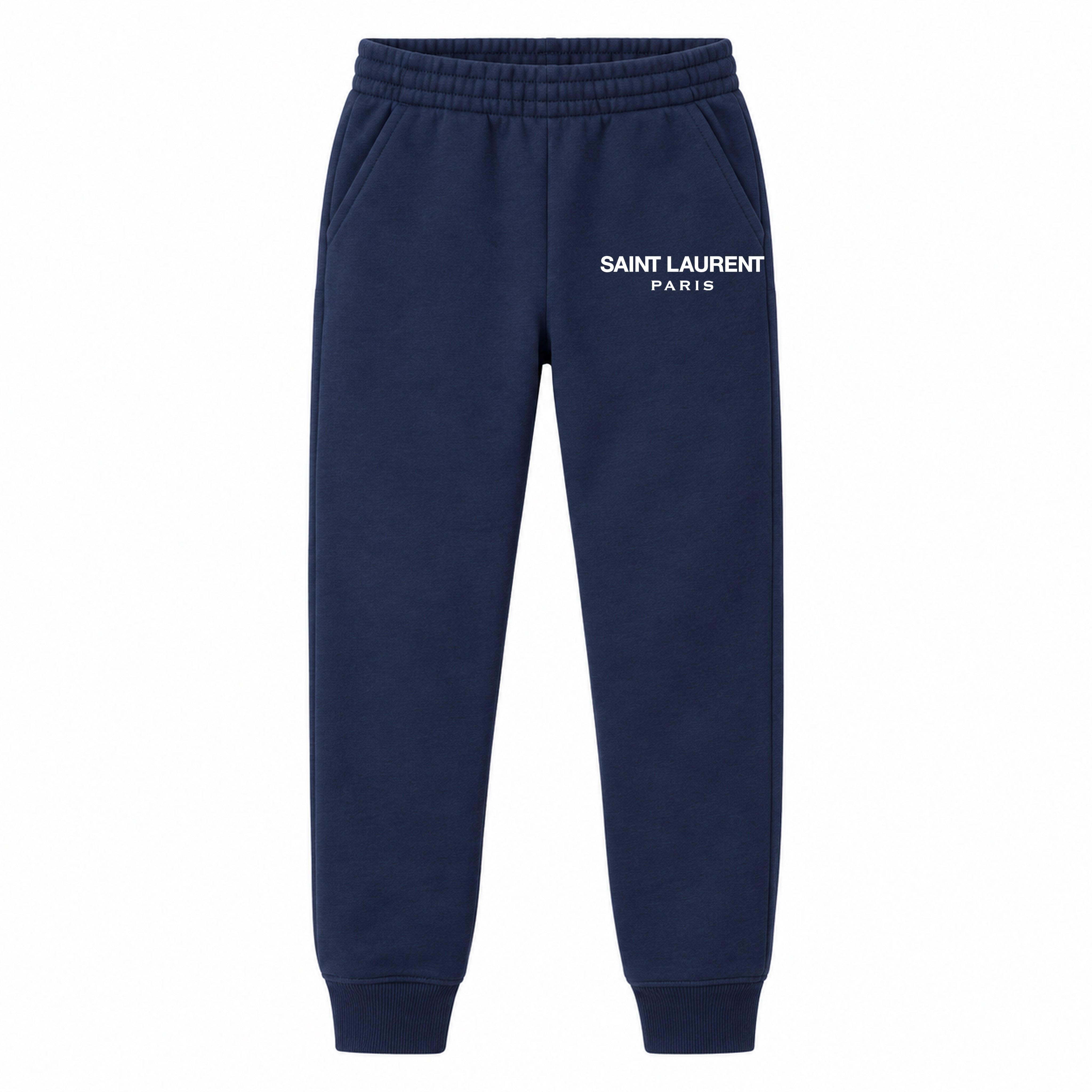 Saint Laurent youth jogger sweatpants, Navy Blue, Youth Large ages 10–12