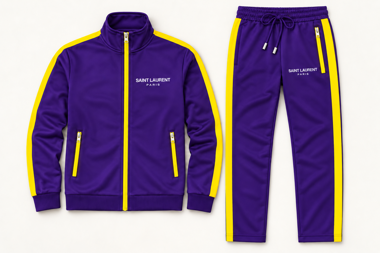 Men's Saint Laurent Dri-Fit TrackSuit | Color: Purple | Image 5