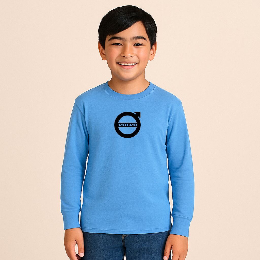 Youth Kids Volvo Car Long Sleeve T-Shirt