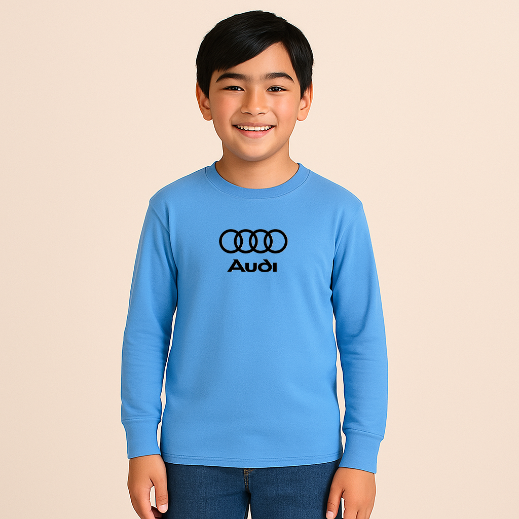 Youth Kids Audi Car Long Sleeve T-Shirt