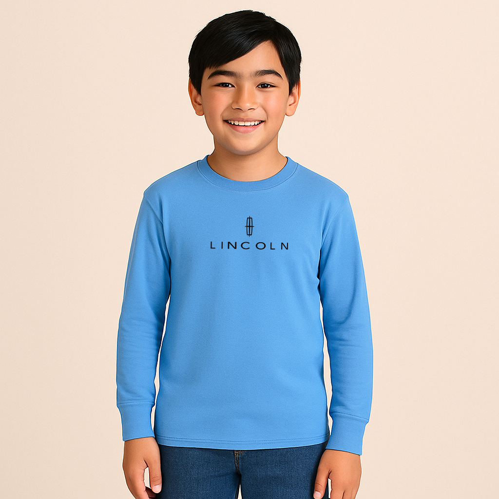 Youth Kids Lincoln Car Long Sleeve T-Shirt