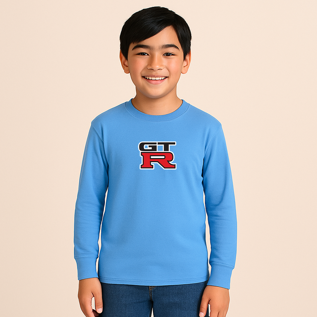 Youth Kids GTR Car Long Sleeve T-Shirt