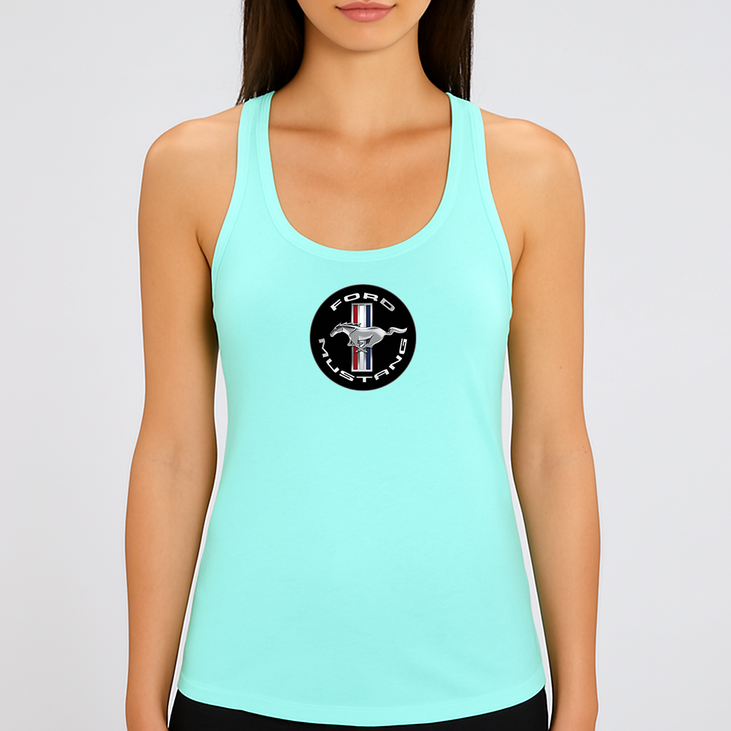 Women's Ford Mustang Motorsport Supercars Racerback Tank Top